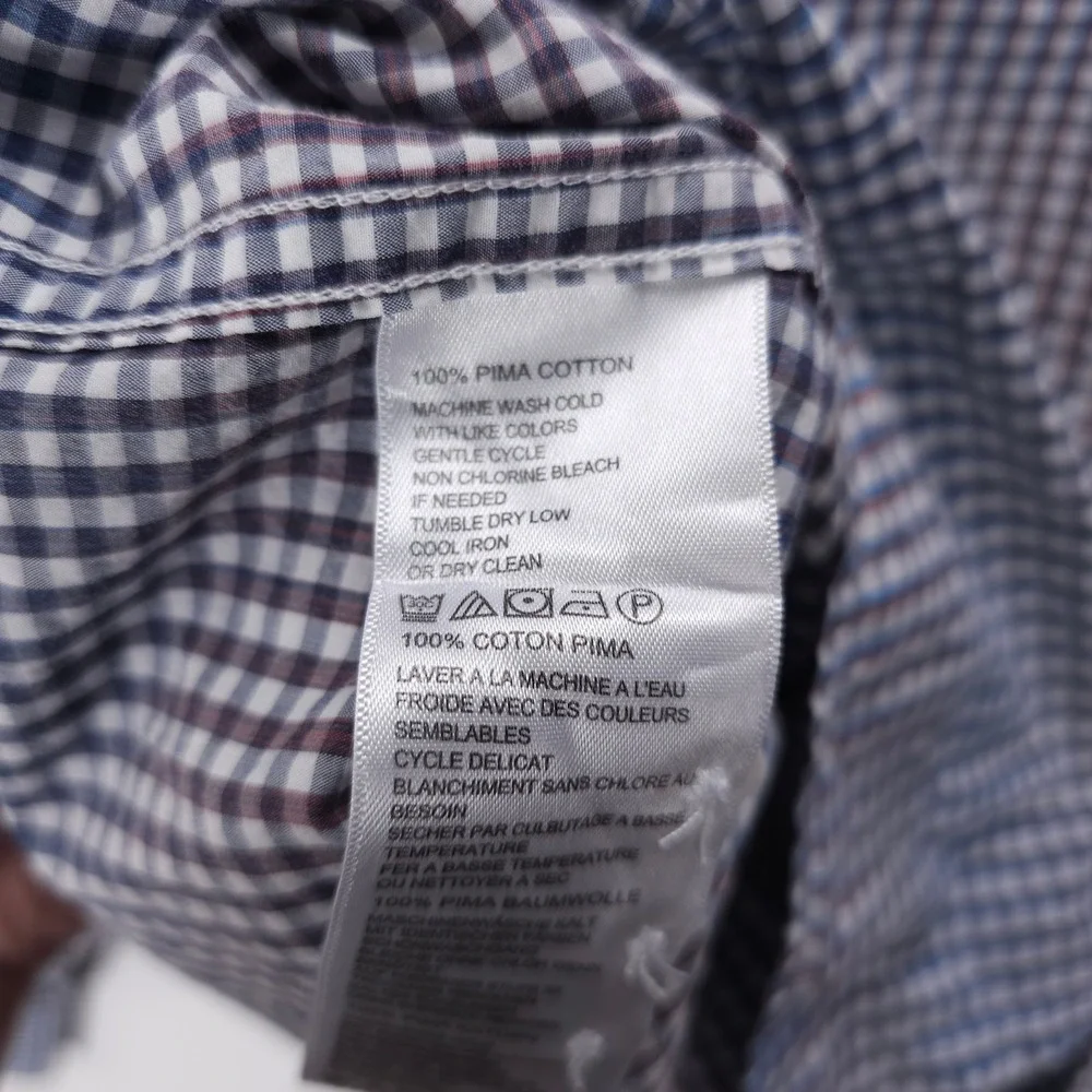 Vintage Tommy Bahama Shirt Mens L Multi Gingham Check Long Sleeve Coastal Casual - Picture 5 of 8